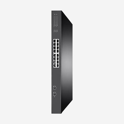36Gbps 16 Port Gigabit Unmanaged PoE Switch 250W Total Power