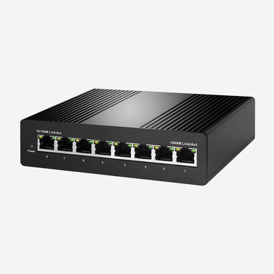 CE ROHS FCC Poe Ethernet Switch 8 Port 10 100 1000M Adaptive RJ45 Ports SR-SHG2008PI