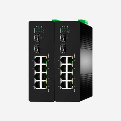 IPv6 12V-57V 10 Port Layer 2+ Managed Switches With Gigabit 8 RJ45 Ports 2 SFP Fiber Ports