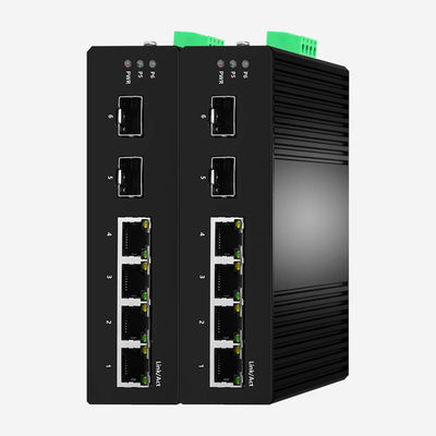 10 100 1000Mbps 2SFP Industrial Gigabit Easy Smart Switch 4 Ethernet Ports