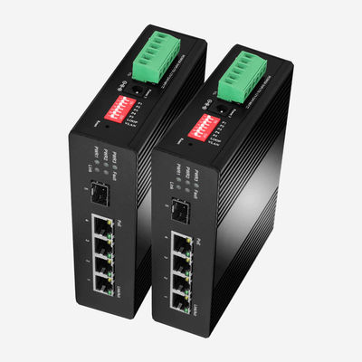 Din Rail 100mbps Poe Switch With 1 SFP Fiber Port And 4 100M PoE Ports