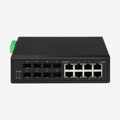 8 RJ45 8 SFP 16 Port Layer 2+ Switch STP RSTP Full Gigabit Switch