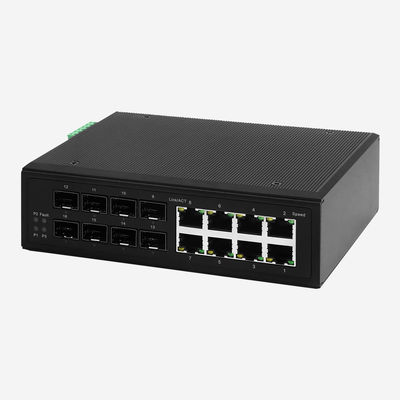 8 RJ45 8 SFP 16 Port Layer 2+ Switch STP RSTP Full Gigabit Switch