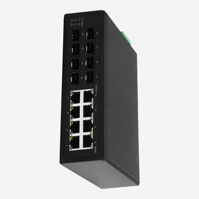 Web CLI SNMP Layer 2+ PoE Switch 8 PoE Ports 8 Gigabit SFP Ports