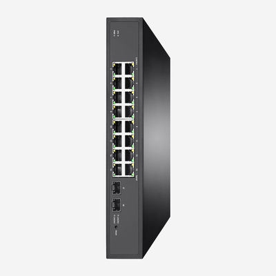2 Port SFP Fiber Switch With Gigabit 16 RJ45 Ports IEEE802.3 Standard