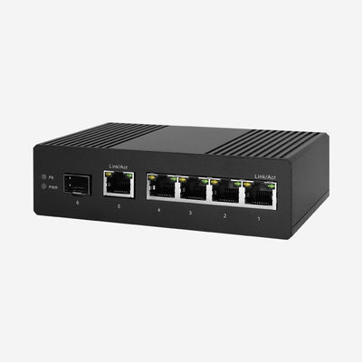 Full Gigabit 6 Port Industrial Smart Switch 5 RJ45 Ports And 1 SFP Slot