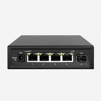10KB 2.5 Gigabit Switch With 4 10M/100M/1000M/2.5Gb RJ45 Ports And 1 10Gb SFP+ Slot