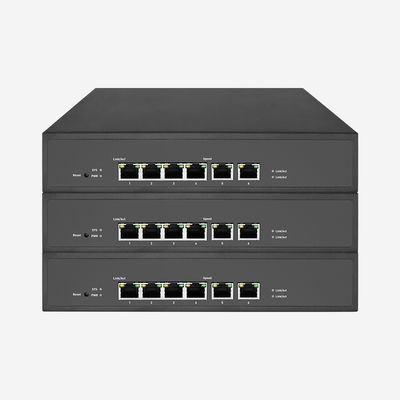 6 RJ45 POE+ Switch Built In Power Supply With IGMP Snooping For Networking