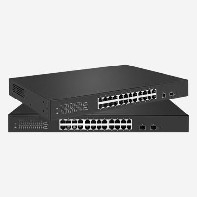 24 Ports Professional Gigabit PoE Switch With 30W PoE Power And 2 SFP Ports
