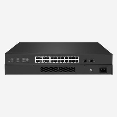 52Gbps IEEE 802.3 Ethernet Protocols Gigabit Smart Switch With 24 RJ45 Ports And 2 SFP Fiber Ports