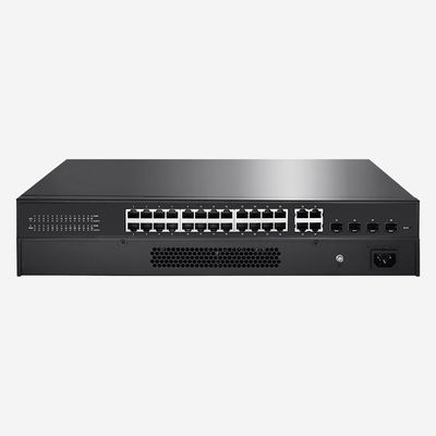24 10/100/1000 Mbps RJ45 Ports Gigabit Smart Switch with Jumbo Frame 9K Bytes 440*190*45mm