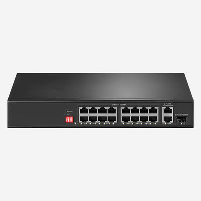 16 10/100/1000M RJ45 Port Type Unmanaged Ethernet Switch With 2 10/100M RJ45 And Internal Power Supply Included