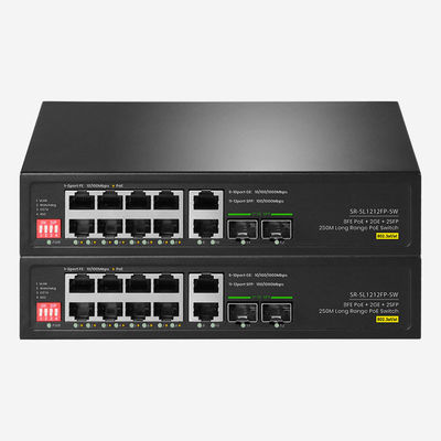 110W PoE Power 10 Port Unmanaged Ethernet Switch with 100M/1000M Support and Durable Design 200mm X 118mm X 44mm