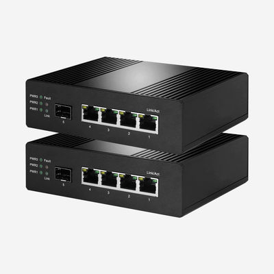 CE ROHS 10Gbps 100 Mbps Ethernet Switch With 1 SFP 4 RJ45 Ports