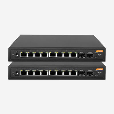 10 Port Full Gigabit Smart Managed PoE Switch With 30W RJ45 Ports And 2 SFP Slots