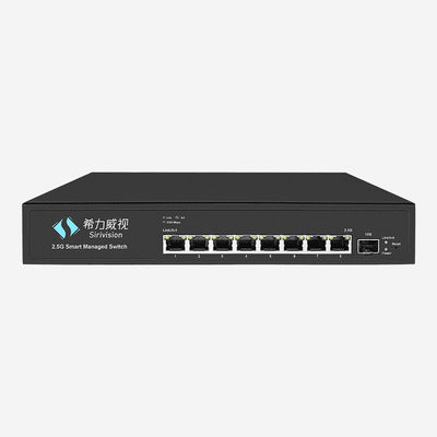 8 RJ45 2.5Gbps Poe Switch Rack Mount Plug And Play With 1 10gb SFP+ Fiber Port