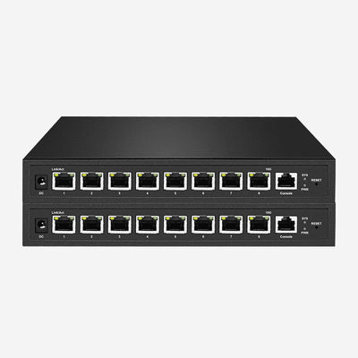DC Power Supply 10 Gigabit Ethernet Switch With 8 10Gbps Auto Sensing RJ45 Port
