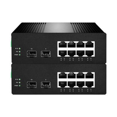 EMC High Protection Aluminum Industrial Smart Gigabit Switch With 8GE RJ45 And 2G SFP