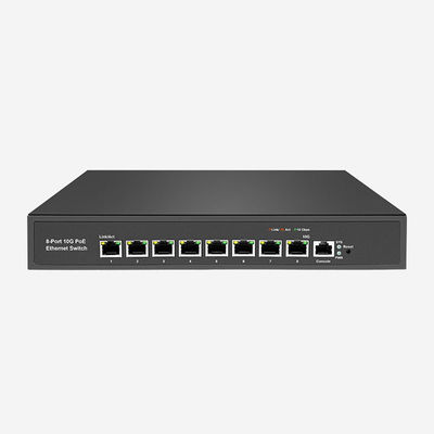 8 RJ45 PoE ポート 10GB Layer 3 スイッチ リダンシー QoS と PoE サポートが含まれています