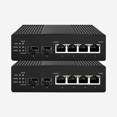 Industrial PoE Layer 2 Managed Switches With 4 ×10/100/1000Mbps RJ45 And 2 Gigabit SFP