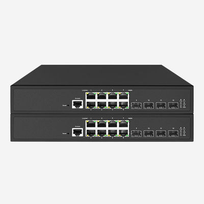 PoE サポート / 10Gbps ポートスピード, 8 Gigabit RJ45 ポート,QoS,ACL,SSL の 4 10Gbps SFP+ スイッチ