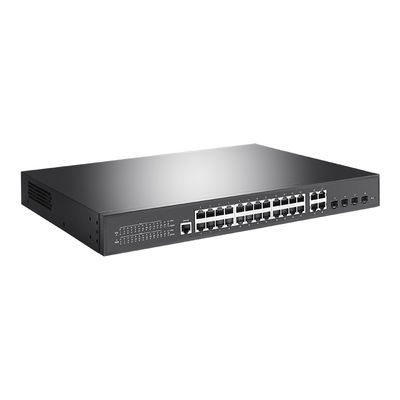 Rack Mounting 24-Port Gigabit L2 Managed 400W PoE Switch with 4 SFP Slot Uplink Combo Ports For Security CCTV